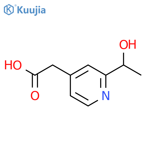 4-Pyridineacetic acid, 2-(1-hydroxyethyl)- structure