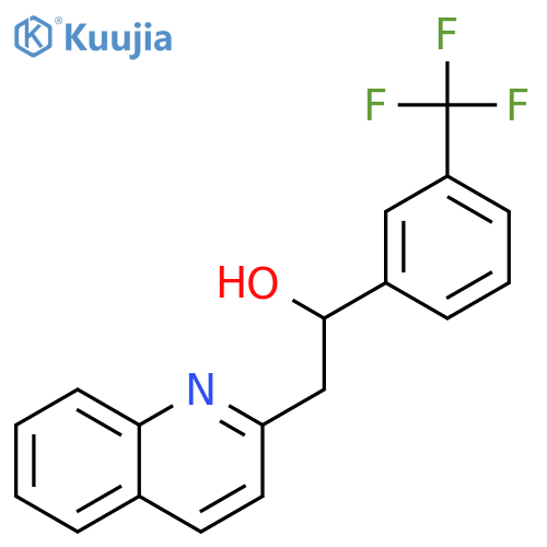 2-Quinolin-2-yl-1-3-(trifluoromethyl)phenylethanol structure