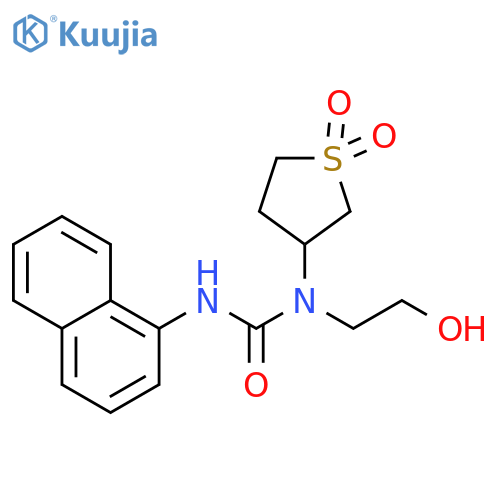 3-(1,1-dioxo-1lambda6-thiolan-3-yl)-3-(2-hydroxyethyl)-1-(naphthalen-1-yl)urea structure