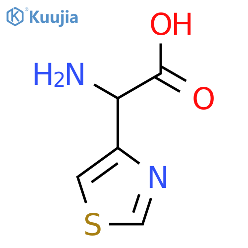 2-amino-2-(1,3-thiazol-4-yl)acetic acid structure