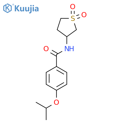 N-(1,1-dioxo-1lambda6-thiolan-3-yl)-4-(propan-2-yloxy)benzamide structure