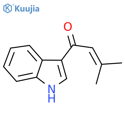1-(1H-indol-3-yl)-3-methyl-2-Buten-1-one structure