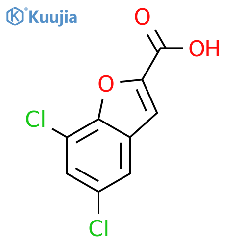 2-BENZOFURANCARBOXYLIC ACID, 5,7-DICHLORO- structure
