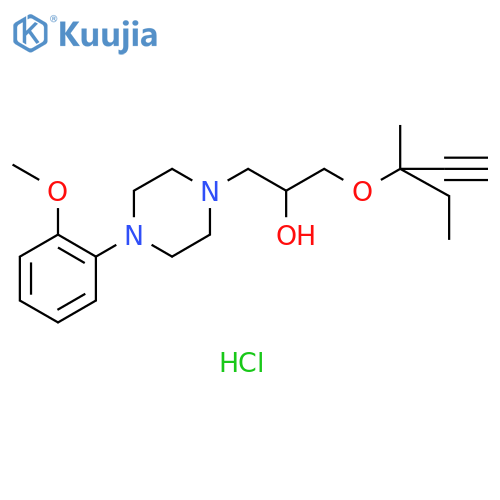 1-4-(2-methoxyphenyl)piperazin-1-yl-3-(3-methylpent-1-yn-3-yl)oxypropan-2-ol dihydrochloride structure
