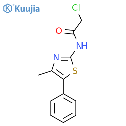 2-Chloro-N-(4-methyl-5-phenyl-2,3-dihydro-1,3-thiazol-2-ylidene)acetamide structure