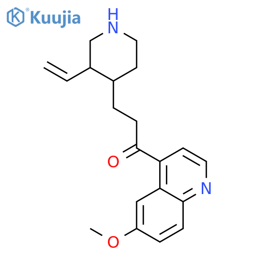 1-(6-Methoxyquinolin-4-yl)-3-(3-vinylpiperidin-4-yl)propan-1-one structure