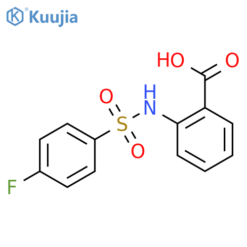 2-(4-fluorobenzenesulfonamido)benzoic acid structure