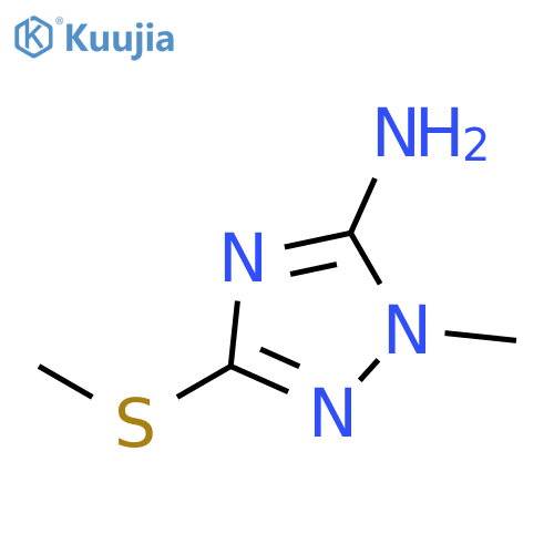 1-METHYL-3-(METHYLTHIO)-1H-1,2,4-TRIAZOL-5-AMINE structure
