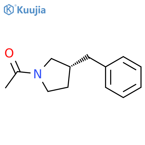 PYRROLIDINE, 1-ACETYL-3-(PHENYLMETHYL)-, (3R)- structure