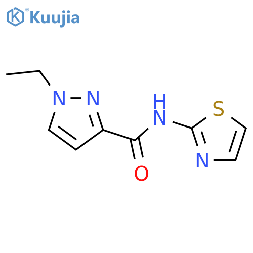 1H-Pyrazole-3-carboxamide,1-ethyl-N-2-thiazolyl-(9CI) structure