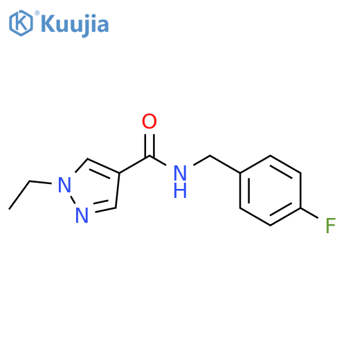 1-Ethyl-1H-pyrazole-4-carboxylic acid 4-fluoro-benzylamide structure