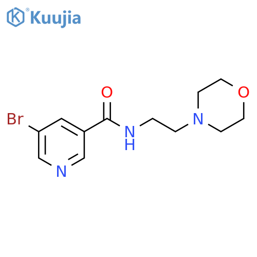 5-bromo-N-(2-morpholin-4-ylethyl)pyridine-3-carboxamide structure