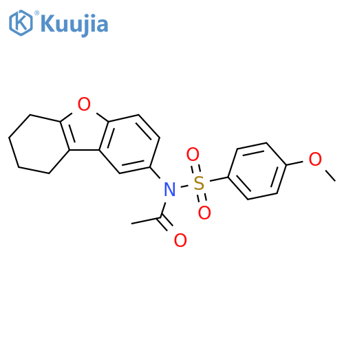 N-(4-methoxybenzenesulfonyl)-N-{8-oxatricyclo7.4.0.0^{2,7}trideca-1(9),2,4,6-tetraen-4-yl}acetamide structure