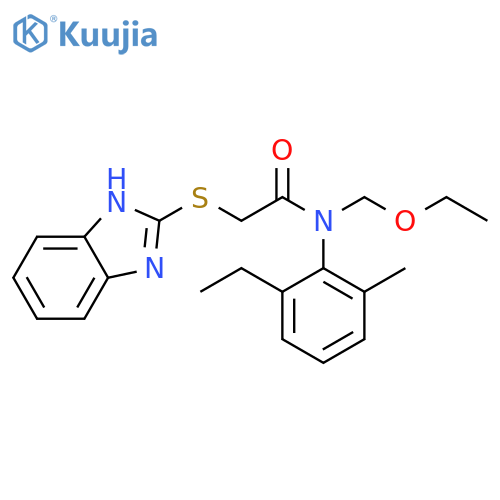 2-(1H-1,3-benzodiazol-2-ylsulfanyl)-N-(ethoxymethyl)-N-(2-ethyl-6-methylphenyl)acetamide structure
