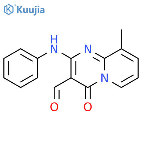 2-anilino-9-methyl-4-oxopyrido[1,2-a]pyrimidine-3-carbaldehyde structure