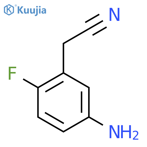 Benzeneacetonitrile, 5-amino-2-fluoro- (9CI) structure
