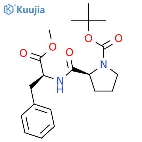 L-Phenylalanine, 1-[(1,1-dimethylethoxy)carbonyl]-L-prolyl-, methyl ester structure