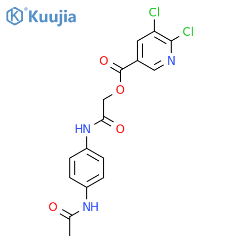[(4-Acetamidophenyl)carbamoyl]methyl 5,6-dichloropyridine-3-carboxylate structure