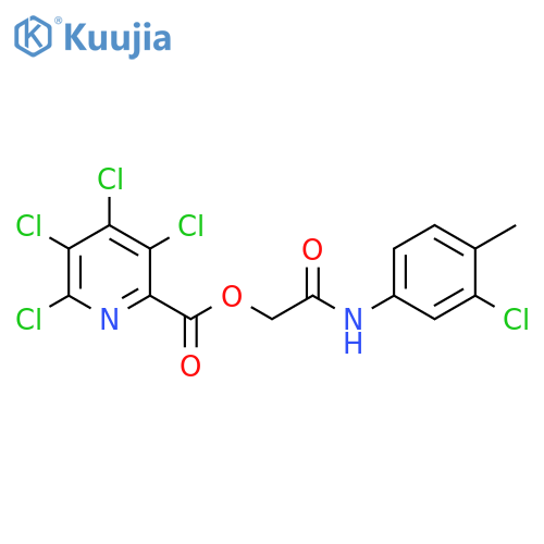 2-[(3-Chloro-4-methylphenyl)amino]-2-oxoethyl 3,4,5,6-tetrachloro-2-pyridinecarboxylate structure