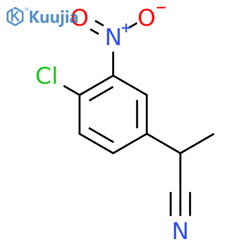 2-(4-chloro-3-nitrophenyl)propanenitrile structure