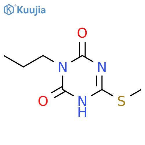 1,3,5-Triazine-2,4(1H,3H)-dione, 6-(methylthio)-3-propyl- structure