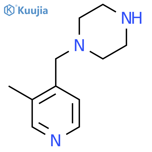 1-(3-methylpyridin-4-yl)methylpiperazine structure