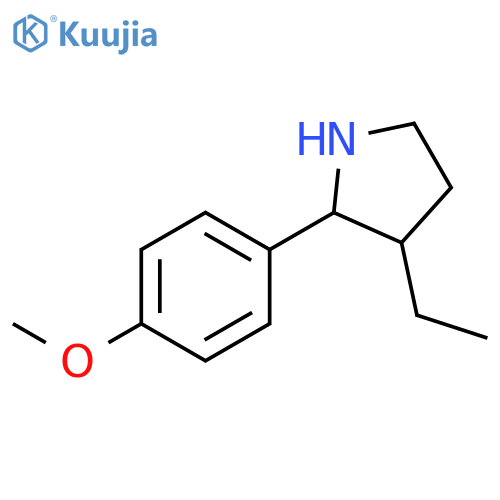 Pyrrolidine, 3-ethyl-2-(4-methoxyphenyl)- (9ci) structure