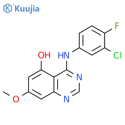 5-QUINAZOLINOL, 4-[(3-CHLORO-4-FLUOROPHENYL)AMINO]-7-METHOXY- structure