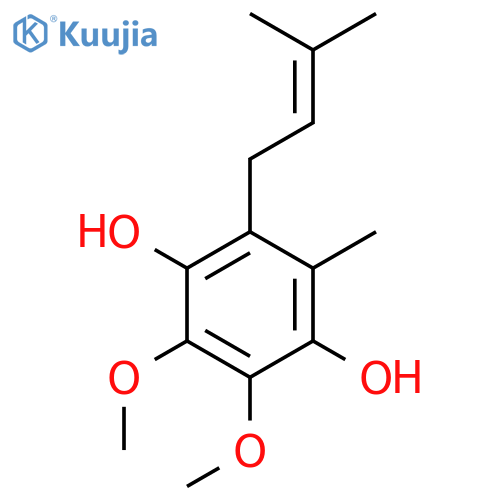 2,3-Dimethoxy-5-methyl-6-(3-methylbut-2-enyl)benzene-1,4-diol structure