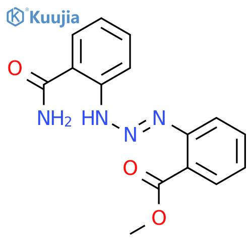 Methyl 2-[(2-carbamoylanilino)diazenyl]benzoate structure