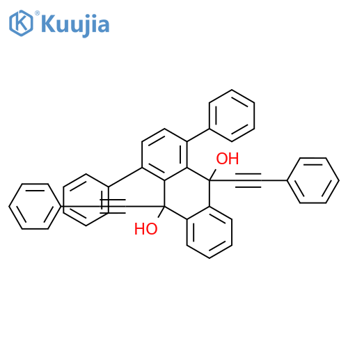 9,10-Anthracenediol,9,10-dihydro-1,4-diphenyl-9,10-bis(2-phenylethynyl)- structure