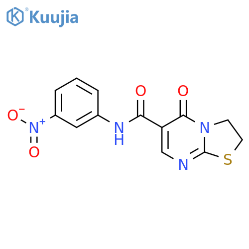 N-(3-nitrophenyl)-5-oxo-2H,3H,5H-1,3thiazolo3,2-apyrimidine-6-carboxamide structure