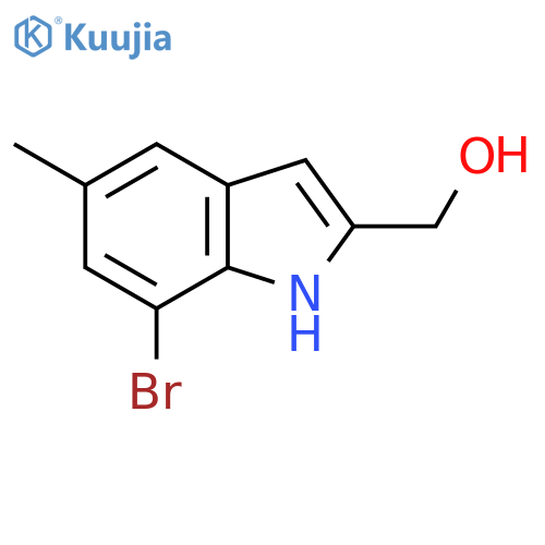 (7-Bromo-5-methyl-1H-indol-2-yl)methanol structure