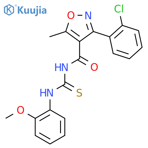 3-3-(2-chlorophenyl)-5-methyl-1,2-oxazole-4-carbonyl-1-(2-methoxyphenyl)thiourea structure