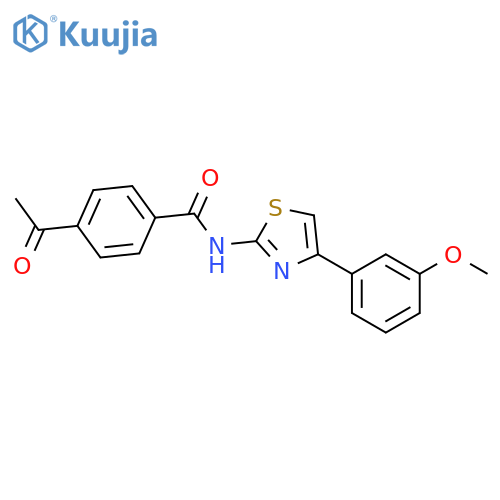 4-acetyl-N-4-(3-methoxyphenyl)-1,3-thiazol-2-ylbenzamide structure