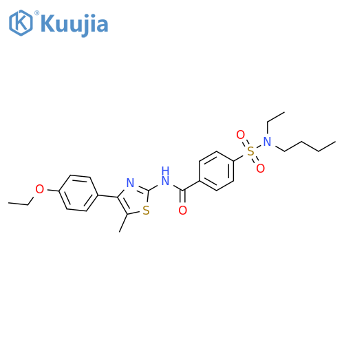 4-butyl(ethyl)sulfamoyl-N-4-(4-ethoxyphenyl)-5-methyl-1,3-thiazol-2-ylbenzamide structure