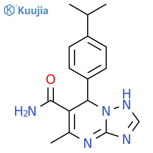 5-methyl-7-4-(propan-2-yl)phenyl-4H,7H-1,2,4triazolo1,5-apyrimidine-6-carboxamide structure