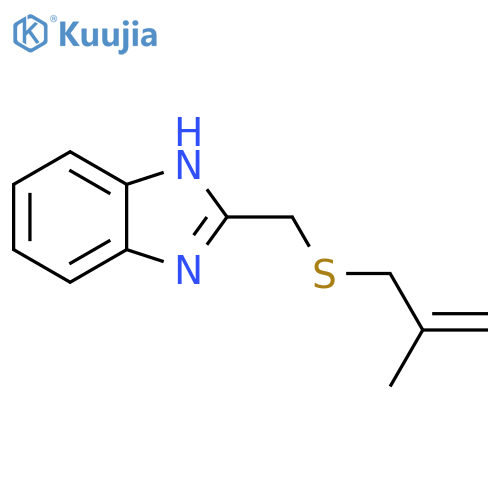 2-{(2-methylprop-2-en-1-yl)sulfanylmethyl}-1H-1,3-benzodiazole structure