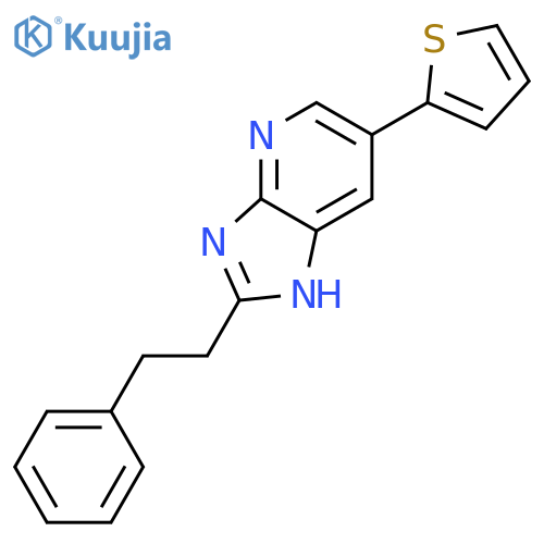 1H-Imidazo[4,5-b]pyridine, 2-(2-phenylethyl)-6-(2-thienyl)- structure