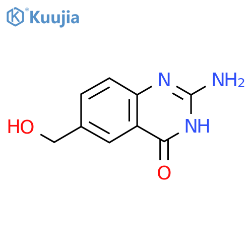 2-amino-6-(hydroxymethyl)-3,4-dihydroquinazolin-4-one structure