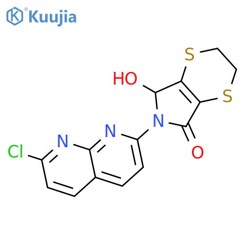 5H-1,4-Dithiino[2,3-c]pyrrol-5-one,6-(7-chloro-1,8-naphthyridin-2-yl)-2,3,6,7-tetrahydro-7-hydroxy- structure