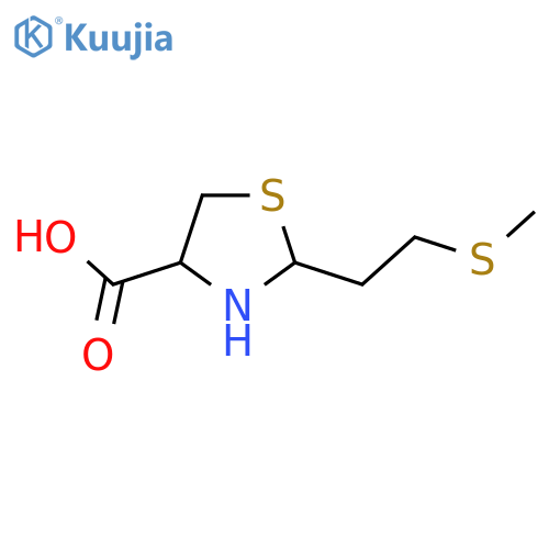 2-2-(methylsulfanyl)ethyl-1,3-thiazolidine-4-carboxylic acid, Mixture of diastereomers structure