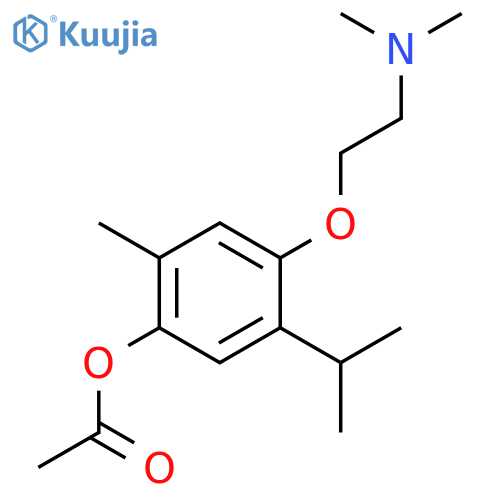 4-2-(dimethylamino)ethoxy-2-methyl-5-(propan-2-yl)phenyl acetate structure