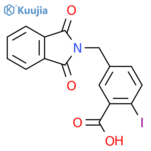 5-(1,3-Dioxo-1,3-dihydro-2H-isoindol-2-yl)methyl-2-iodobenzoic acid structure