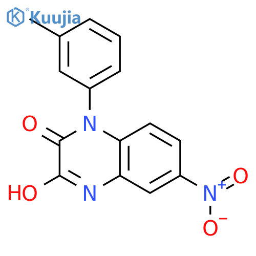 3-hydroxy-1-(3-methylphenyl)-6-nitroquinoxalin-2(1H)-one structure