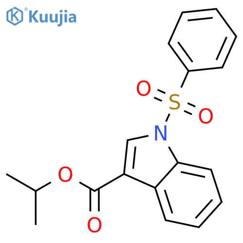 1H-Indole-3-carboxylic acid, 1-(phenylsulfonyl)-, 1-methylethyl ester structure
