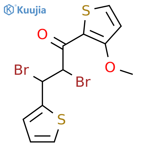 1-Propanone, 2,3-dibromo-1-(3-methoxy-2-thienyl)-3-(2-thienyl)- structure
