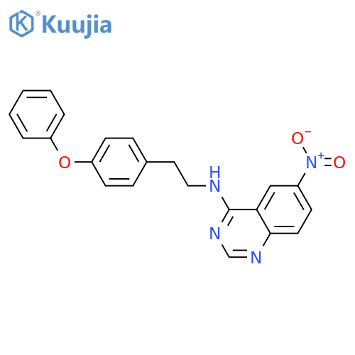 6-Nitro-4-(4-phenoxyphenylethylamino)quinazoline structure