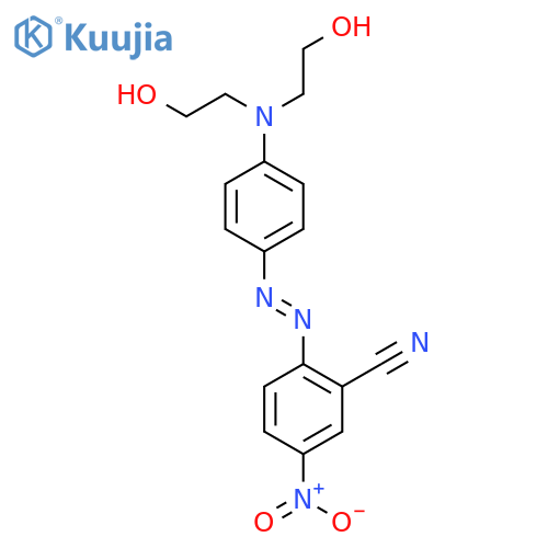 2-[(E)-{4-[bis(2-hydroxyethyl)amino]phenyl}diazenyl]-5-nitrobenzonitrile structure