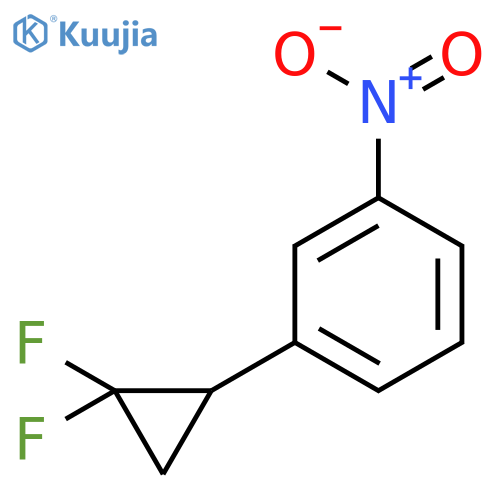 BENZENE, 1-(2,2-DIFLUOROCYCLOPROPYL)-3-NITRO- structure
